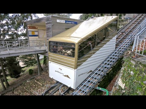 Standseilbahn Montreux Territet Glion Bergfahrt 2022 funiculaire funicular Seilbahn