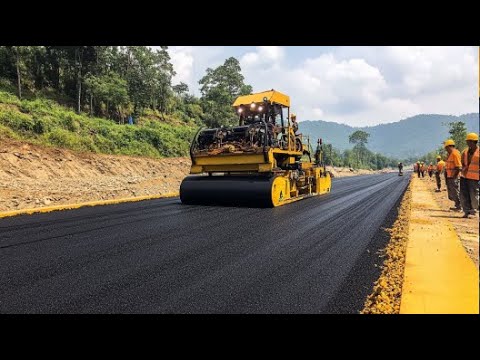 Amazing Modern Asphalt Road Construction Technology - Incredible Fastest Road Paving Machines #3