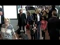 EXCLUSIVE: Johnny Hallyday, Laetitia, Jade and Joy arriving at Paris airport