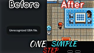 HOW TO FIX UNRECOGNISED GBA FILE ERROR IS JUST 1 STEP