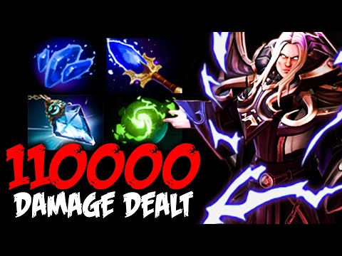 110000 DAMAGE DEALT!! EPIC MASTER INVOKER AGHANIM'S SHARD + SPELL PRISM | Dota 2 Invoker