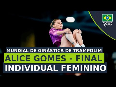 MUNDIAL DE GINÁSTICA DE TRAMPOLIM 2023 - Alice Gomes é 6ª colocada na final do Individual Feminino