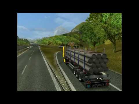 Euro Truck Simulator 2008 load to Paris with DAF XF95.480 part2