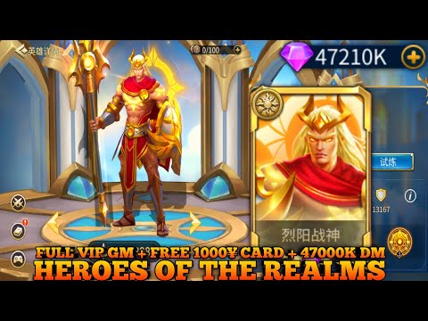 Heroes of The Realms Private Server - Full VIP Gm + Dm Melimpah + Free 1000¥ Card