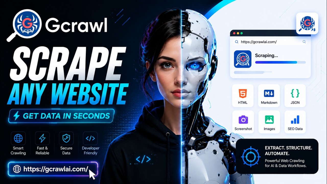 How to Scrape Any Website in Seconds - GcrawlAI Web Scraping Tool