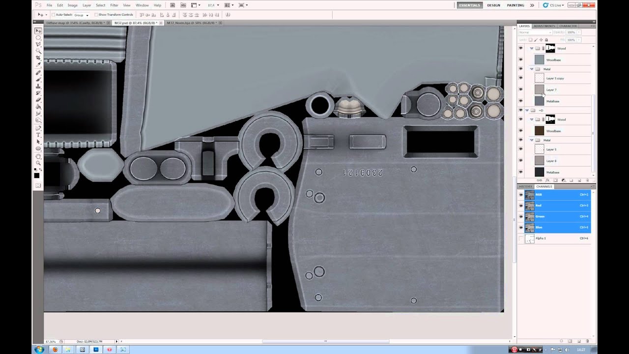 Weapon creation tutorial (high poly model) -  3DS Max Tutorial - video 4