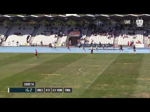 GIRLS U13 4X100M FINAL - 2017 SUBWAY STATE RELAY CHAMPIONSHIPS // LAVicTV