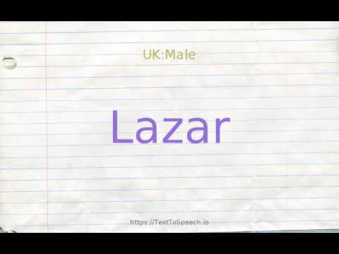 How to pronounce lazar