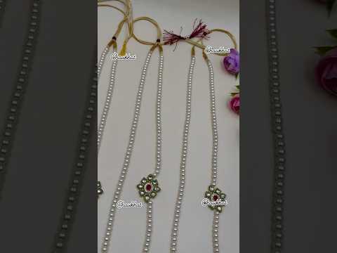 Golden beads radha krishna mala for wedding