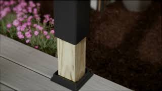 Trex Post Sleeve in Charcoal Black at Lowe's