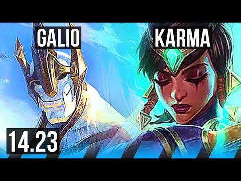 GALIO vs KARMA (MID) | 3/1/7 | NA Challenger | 14.23