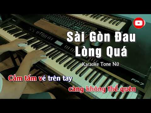 Sài Gòn Đau Lòng Quá Karaoke Tone Nữ | Hứa Kim Tuyền | Tuấn Lê Piano