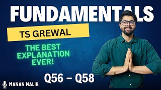 FUNDAMENTALS | Q56, Q57, Q58 | ACCOUNTS | CLASS 12 | TS GREWAL | 2024