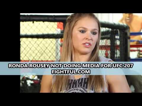 Ronda Rousey Not Doing Media Ahead Of UFC 207