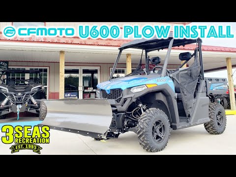 How to Install & Remove a KFI Plow on a CFMoto UForce 600 UTV! Clear, Fast & Easy Tutorial