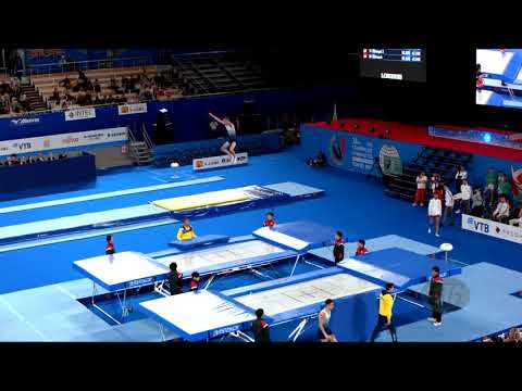 Ukraine 2 (UKR) M - 2019 Trampoline Worlds, Tokyo (JPN) - Qualification Synchro R2