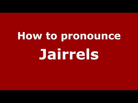 How to pronounce Jairrels (Anniston area of Alabama, US/American English) - PronounceNames.com