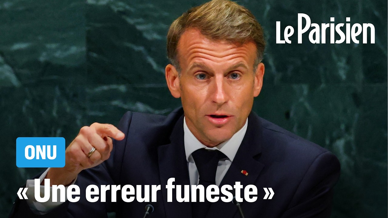 Illustration: Emmanuel Macron à l'ONU : la reconnaissance de la Palestine et les tensions avec Israël