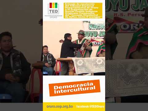 Suyu J'acha K'arangas ya puede postular Gobernador de Oruro en Elecciones Subnacionales 2026