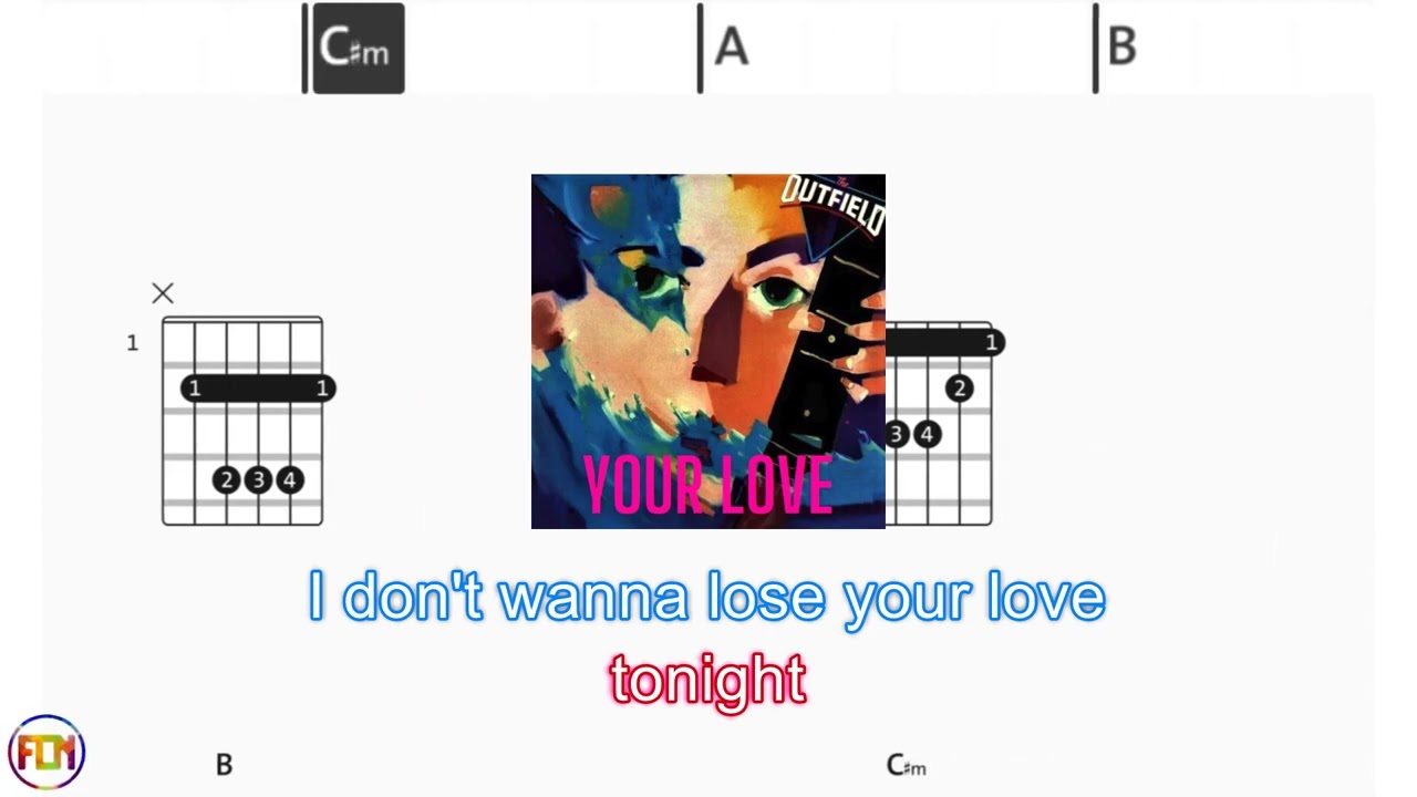 THE OUTFIELD Your Love FCN GUITAR CHORDS & LYRICS
