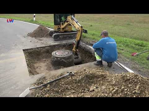 Bröthen: Schachtsanierung auf der Flugplatzstraße - LAUSITZWELLE