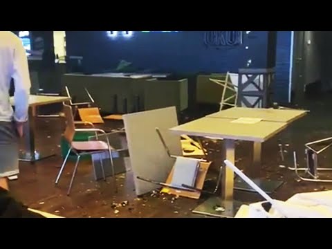 Zdemolowany pub T29 na stadionie Lechii Gdańsk | 07.07.2022