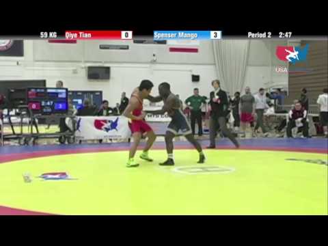 GR 59 KG - QF - Qiye Tian (CHN) vs. Spenser Mango (Army)