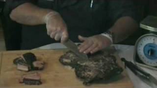 preview picture of video 'Nashville BBQ Catering - How to Cut a Texas Beef Brisket'