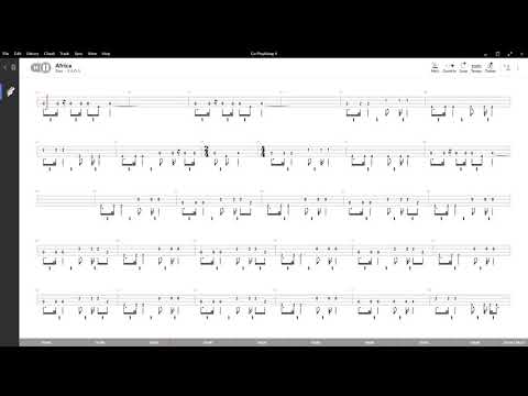 Africa ( Toto ) Tablatura e base Senza Basso - Backing bass track