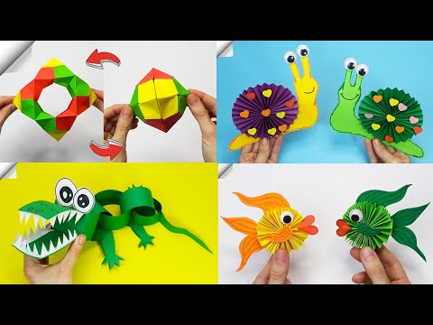 6 DIY paper crafts Moving paper TOYS Easy paper crafts