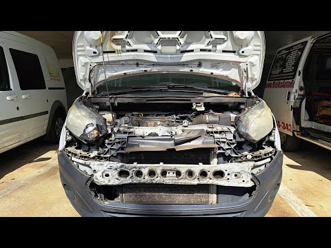 BODYWORK/ 2014 FORD TRANSIT CONNECT XL /HEADLIGHT ASSEMBLY, UPPER BUMPER, LOWER BUMPER, GRILL/ Howto
