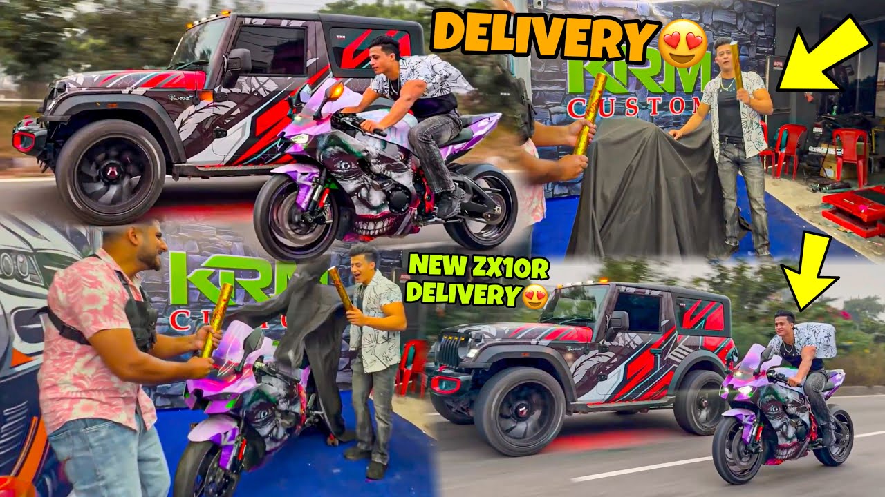 New Zx10r Delivery😍❤️ | New Look😍 | New Wrap Taking Delivery SUPERBIKE😍