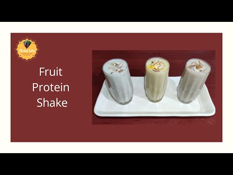 Fruit Protein Milkshake | फल और प्रोटीन मिल्कशेक | Mango, Banana and Chikoo | Hemu Jain