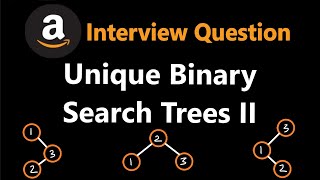 YouTube video 'Unique Binary Search Trees II - Leetcode 95 - Python'
