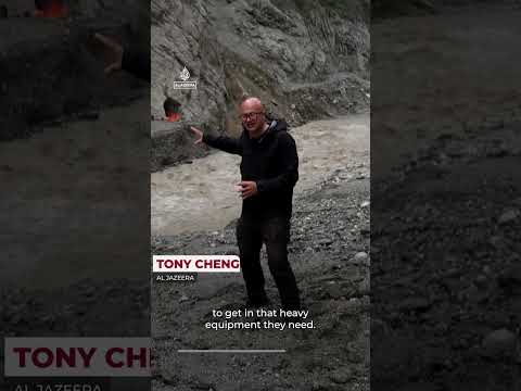 Nepal rescuers search hydropower tunnels for survivors | AJ #shorts