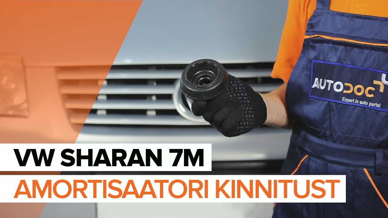 Kuinka vaihtaa jousijalan tukilaakeri eteen VW Sharan 1-autoon – vaihto-ohje