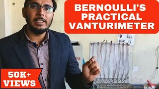 Bernoulli's practical in Hindi || Venturimeter practical || venturimeter experiment ||gear institute