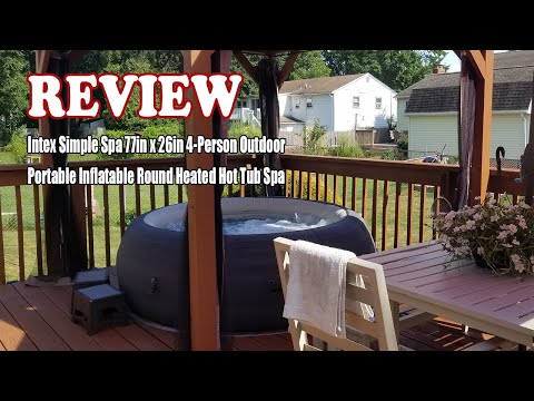 Intex Simple Spa 77in x 26in 4-Person Outdoor Portable Inflatable Round Heated Hot Tub Spa Review
