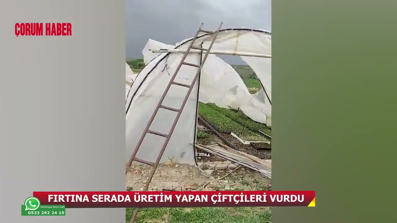 FIRTINA SERADA ÜRETİM YAPAN ÇİFTÇİLERİ VURDU