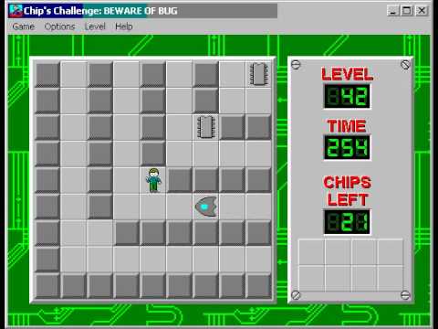 Chip's Challenge 1 Level 42 (Beware of Bug) - 187 seconds