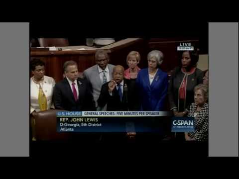 Rep. John Lewis leads sit-in by House Democrats