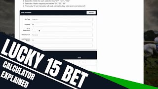 How To Use Lucky 15 Bet Calculator | Betting Explained