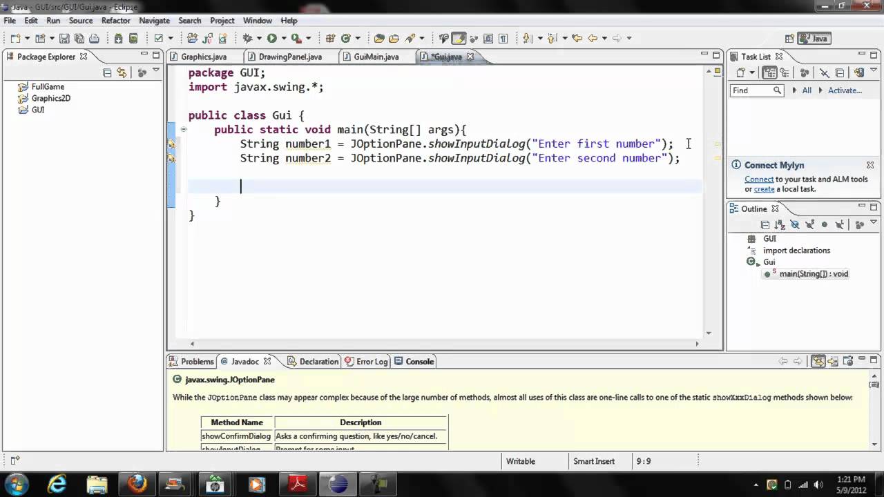 Java Gui Tutorial #1 JOptionPane