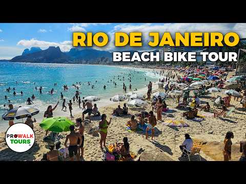 Rio de Janeiro Bike Tour: Stunning Beaches in 4K | Ride Along Copacabana & Ipanema