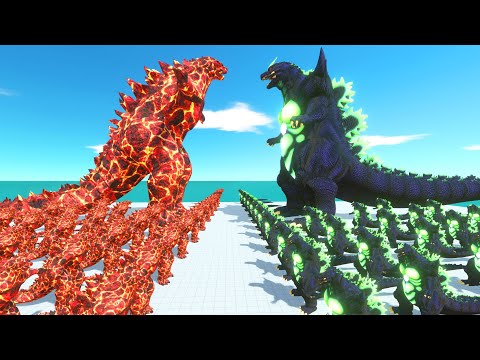 GODZILLA 2014 LAVA - KING KONG - SUPER GODZILLA - RAINBOW FRIEND - Animal Revolt Battle Simulator