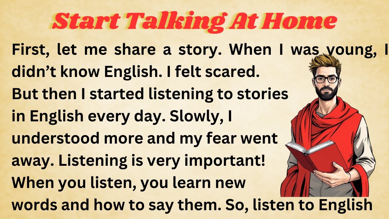 Start Talking At Home || Graded Reader || Improve Your English || Listen And Practice || learn Engli