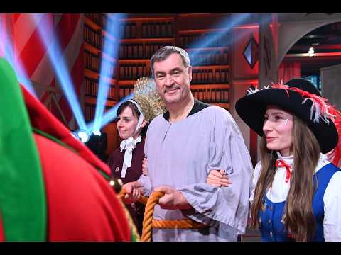 Der Einzug des gefesselten Markus Söder beim Stockacher Narrengericht