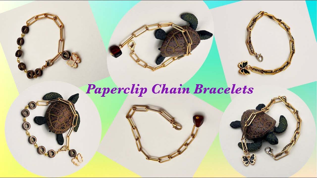 Minimalist Paperclip chain Bracelet / DIY Dainty Paperclip Chain Bracelet Tutorial