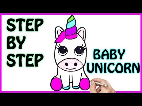 HOW TO DRAW CUTE BABY UNICORN EASY STEP BY STEP |...