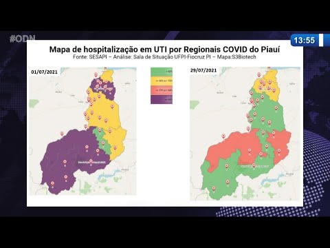 Com o avanço da vacinação, as taxas de ocupação de leitos de UTI no Piauí registram queda 30 0